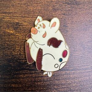 Pig Enamel Cloisonné Pin - Gold Cream and Brown Vintage 80’s